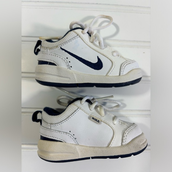 Nike Baby Infant Shoes Sneakers White Blue Size 3C Tie Athletic - Picture 8 of 16